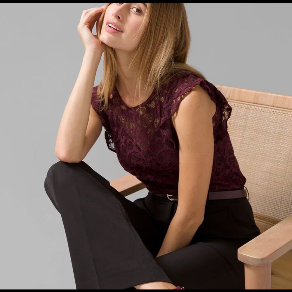 White House Black Market Lace Top